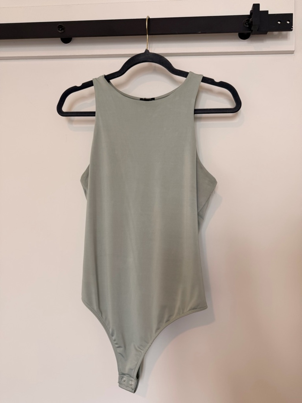 Express Sleeveless Sage Green Bodysuit